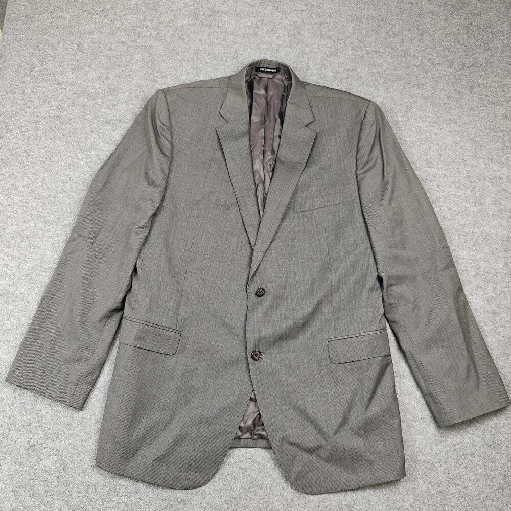 Lauren Ralph Lauren Suit Jacket Mens 46 Gray Wool Slim Single-Breasted